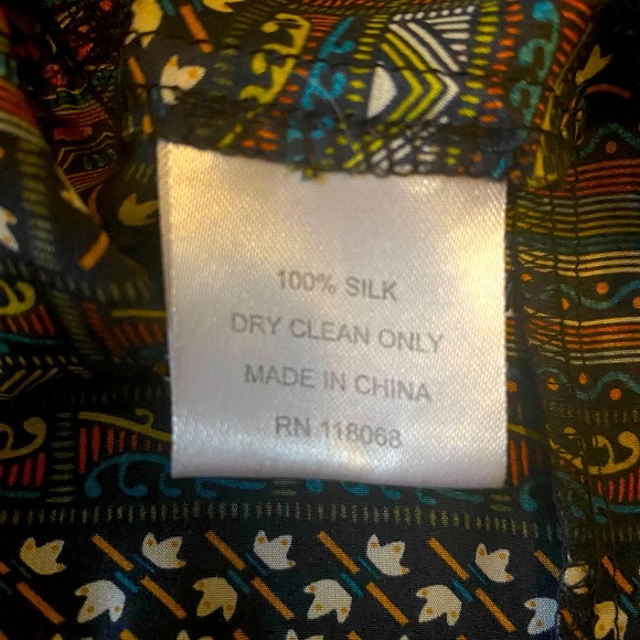 Anthropologie: What Comes Around Goes Around Silk Printed Dress - Picture 4 of 6